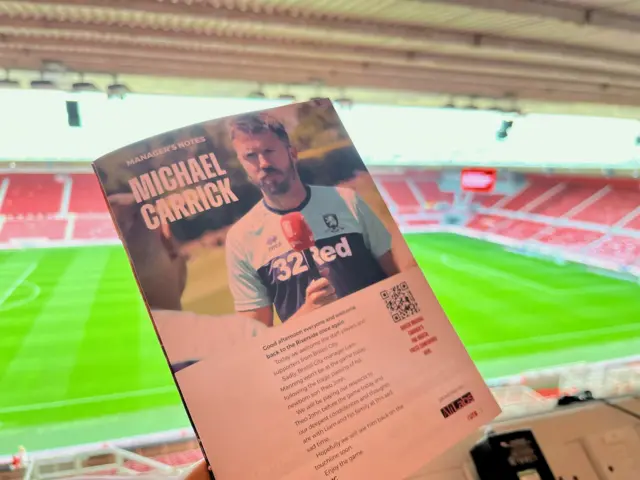 Michael Carrick in programme