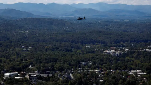 Marine One flies over North Carolina