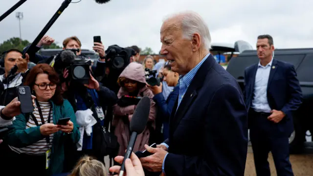 Biden speaking to reporters