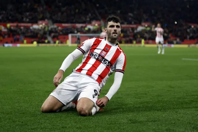 Stoke City's Tom Cannon celebrate