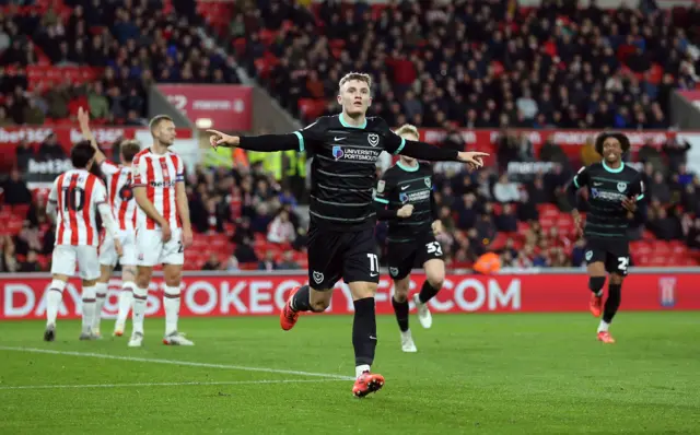 Portsmouth's Mark O'Mahony celebrates