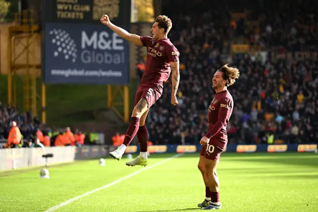 John Stones of Manchester City celebrates