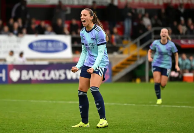 Rosa Kafaji of Arsenal celebrates