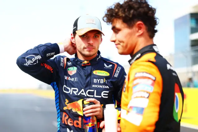 Max Verstappen and Lando Norris