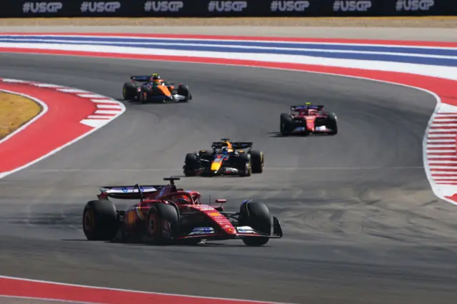 charles leclerc leads in Austin