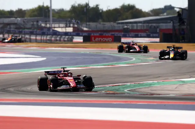 charles leclerc leads the US grand prix