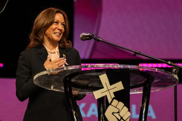 Kamala Harris addresses churchgoers