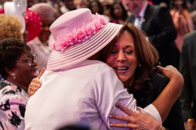 Kamala Harris meets churchgoers