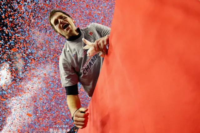 Tom Brady celebrates against the Jags