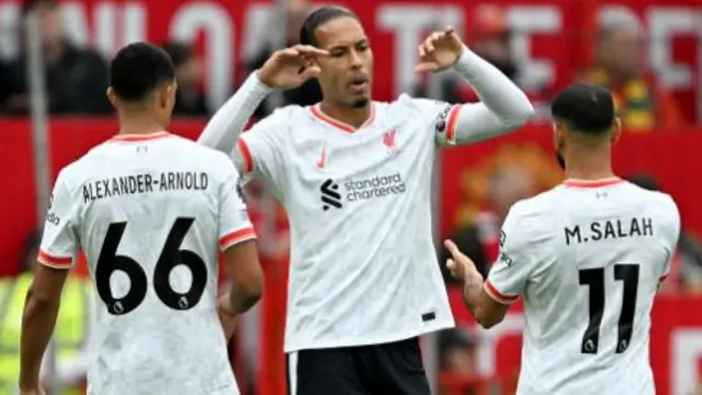 Virgil van Dijk, Mohamed Salah and Trent Alexander-Arnold