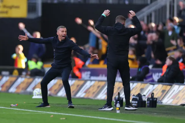 Gary O'Neil manager / head coach of Wolverhampton Wanderers and Assistant Tim Jenkins