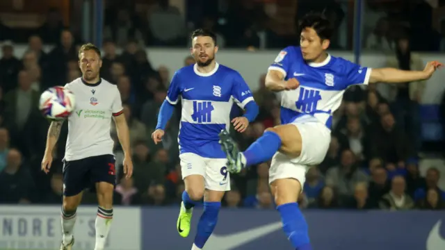 Tomoki Iwata's early volley was the August deadline signing's fourth goal for Blues