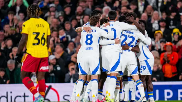 Leeds celebrate goal