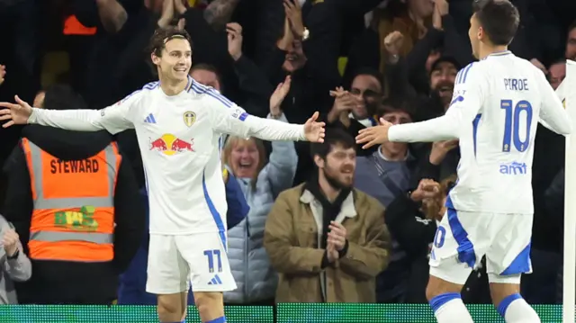 Leeds celebrate scoring