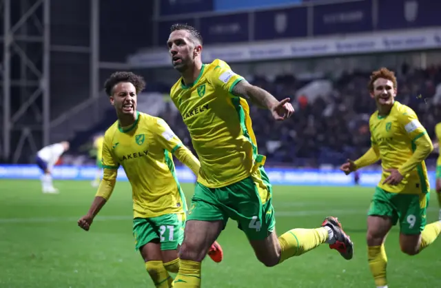 Norwich celebrate scoring