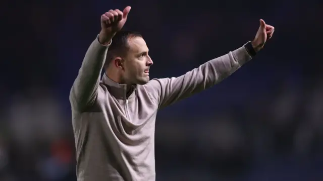 Birmingham City manager Chris Davies celebrates their win over Bolton