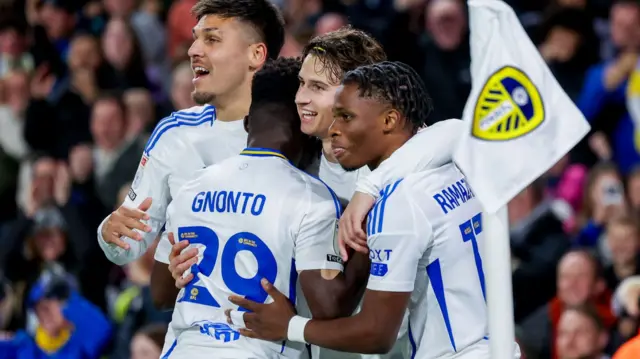 Leeds celebrate goal