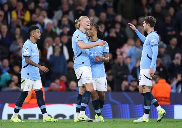 Erling Haaland celebrates