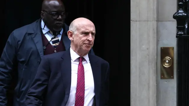 Defence Secretary John Healey leaving Downing Street