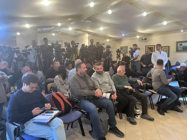 Full press room at Fenerbahce