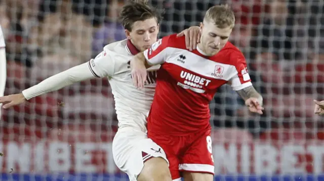 Middlesbrough v Sheffield United match action