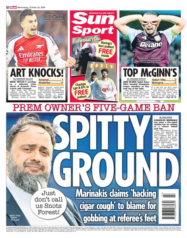 Sun back page