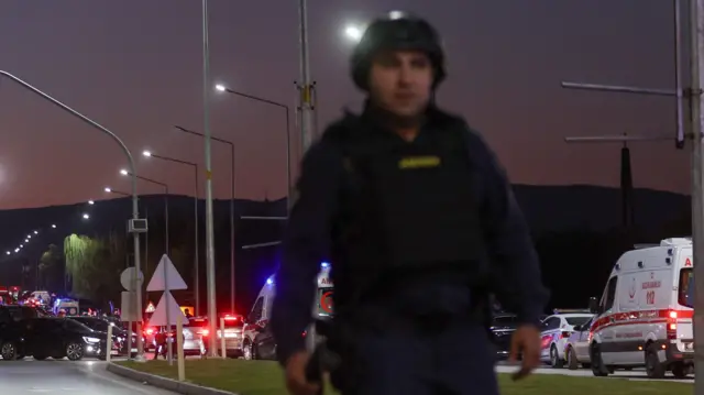 Security officer at scene of attack