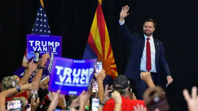 JD Vance on stage