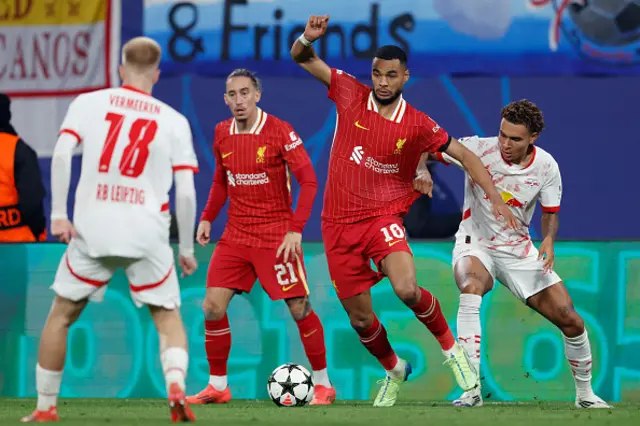 Cody Gakpo of Liverpool, Antonio Nusa of RB Leipzig