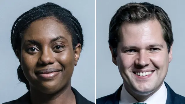 Kemi Badenoch and Robert Jenrick pictured side by side in composite image