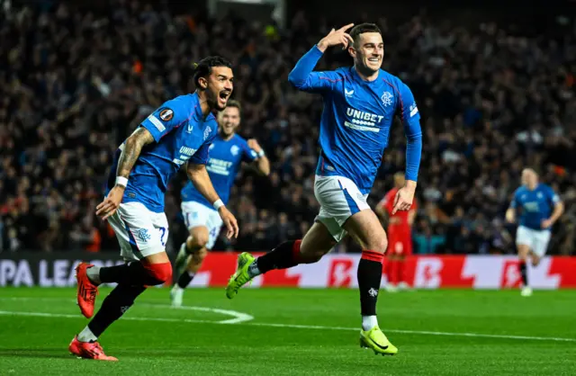 Rangers lead 1-0 at Ibrox