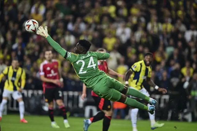 Andre Onana of Manchester United in action