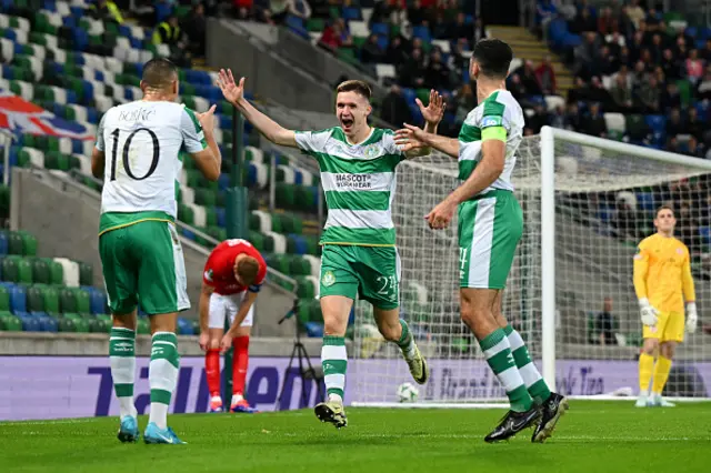 Graham Burke of Shamrock Rovers celebrates