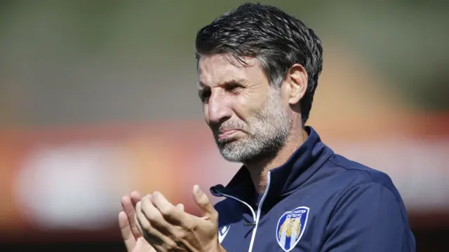 Colchester United head coach Danny Cowley