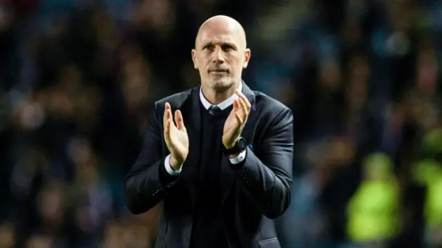 GLASGOW, SCOTLAND - OCTOBER 24: Rangers manager Philippe Clement at full time during a UEFA Europa League 2024/25 League Phase MD3 match between Rangers and FCSB at Ibrox Stadium, on October 24, 2024, in Glasgow, Scotland. (Photo by Alan Harvey / SNS Group)