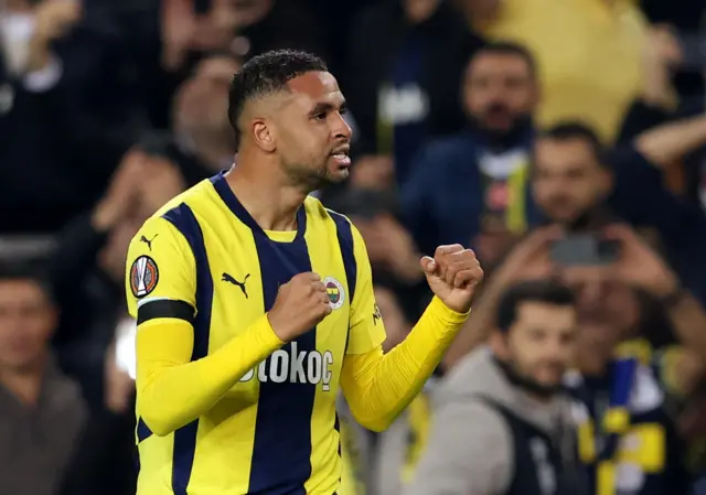 Fenerbahce's Youssef En-Nesyri celebrates scoring their first goal