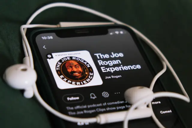 The Joe Rogan Experience on a phone