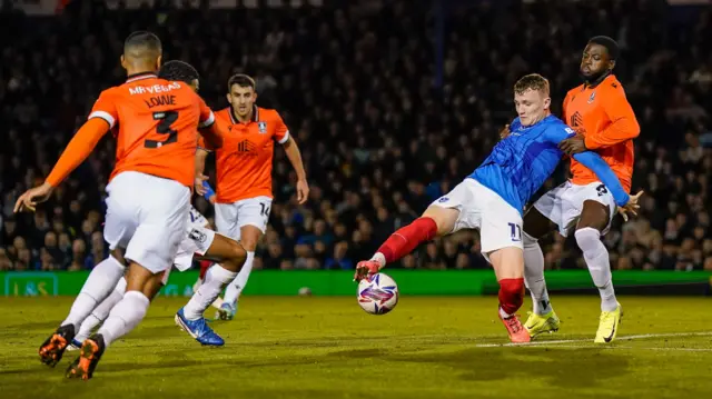 Portsmouth v Sheffield Wednesday match action