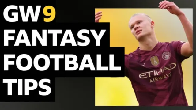 BBC Fantasy Football graphic featuring an image of Erling Haaland looking frustrated