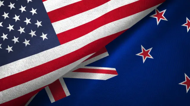 USA and New Zealand flags