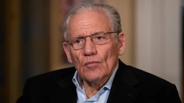 Bob Woodward speaks during an interview at his home in Washington, DC in 2019