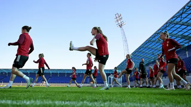 Wales train in Slovakia