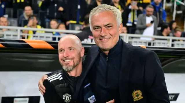 Erik ten Hag and Jose Mourinho