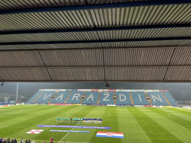 Northern Ireland out for the national anthems