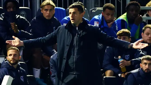 Portsmouth manager John Mousinho