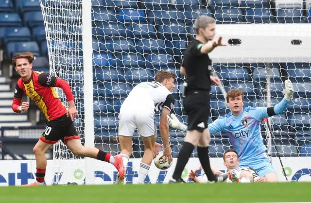 Logan Chalmers scores for Partick Thistle against Livingston