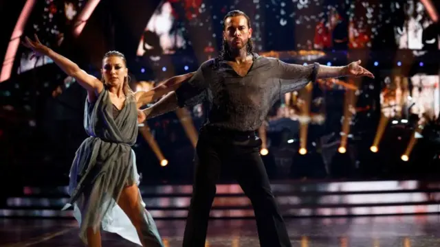 Pete Wicks and Jowita Przystal during their appearance on the live show of Saturday's Strictly Come Dancing