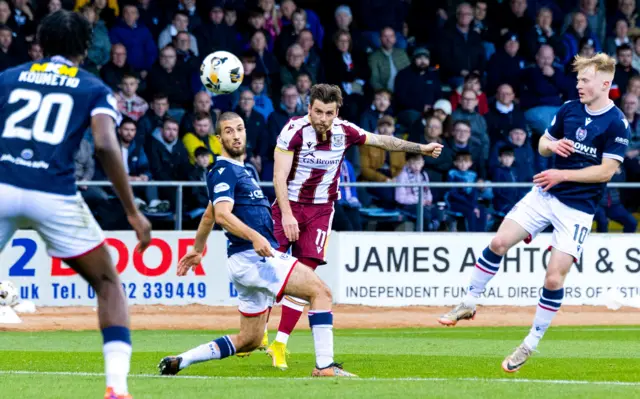 Graham Carey scores for St Johnstone against Dundee