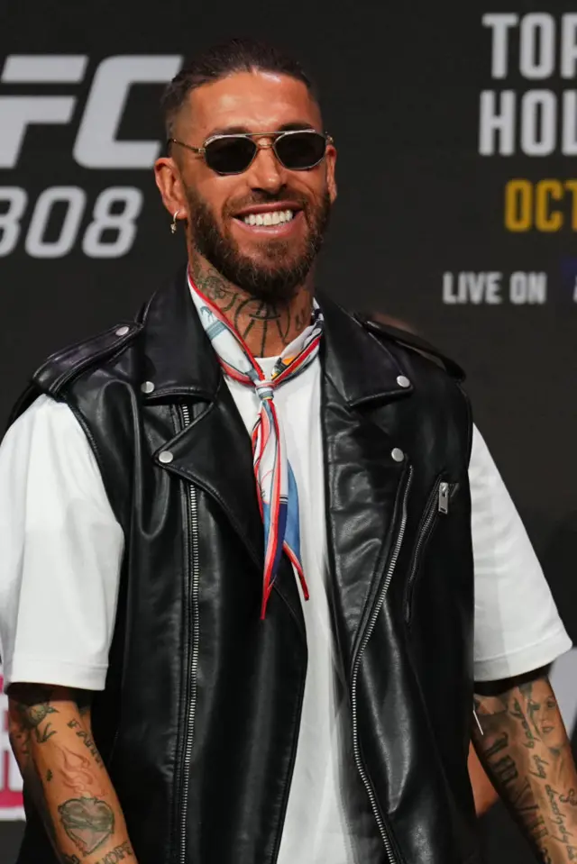 Sergio Ramos at the weigh-in