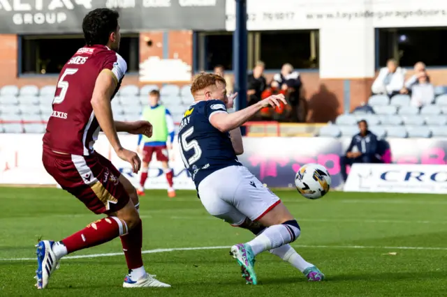 Simon Murray scores for Dundee against St Johnstone